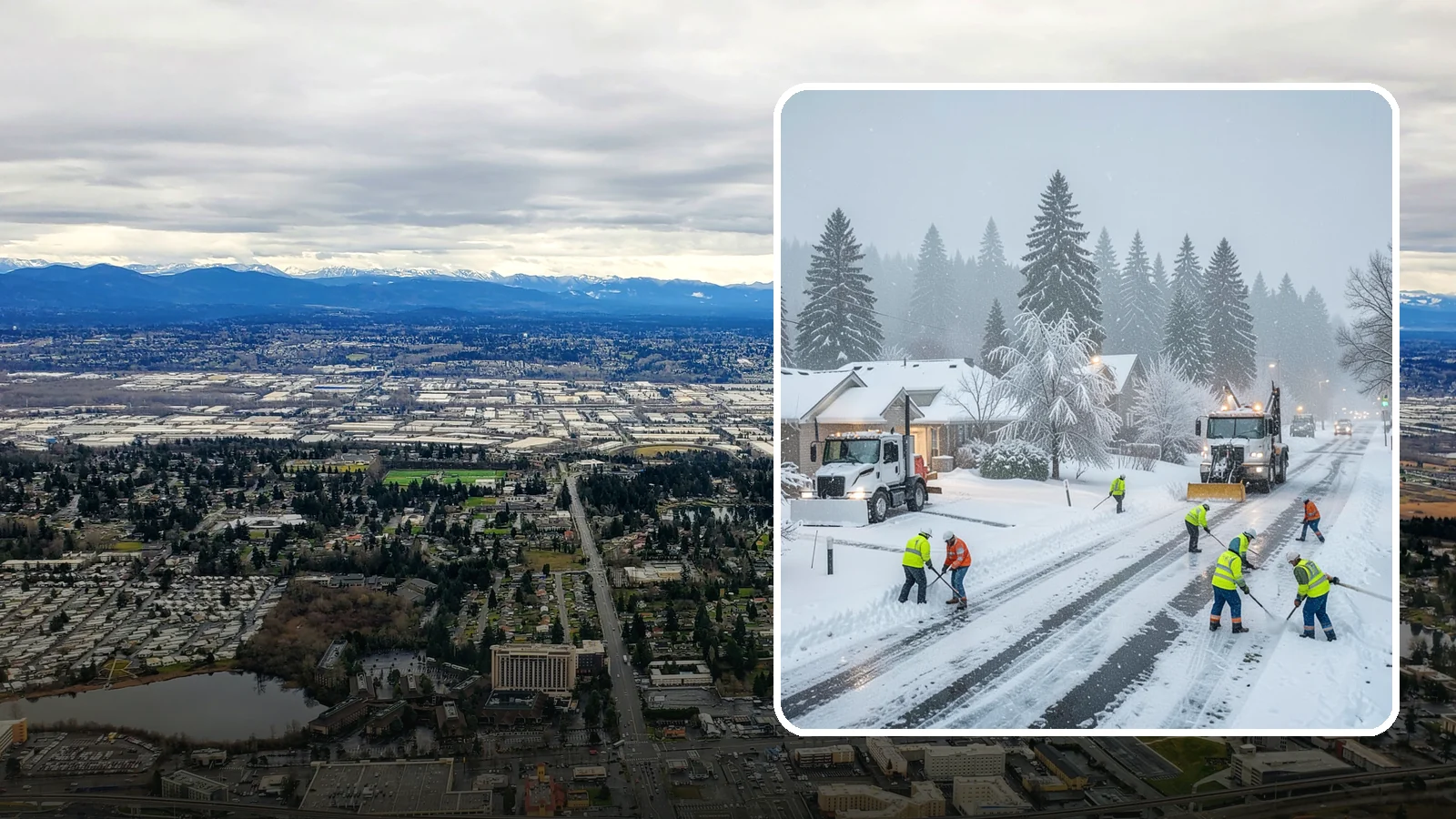 Winter Storm Cleanup in SeaTac, King County, WA - After a winter storm passes, we handle the full cleanup so your driveway, lot, and walkways are clear and safe again.