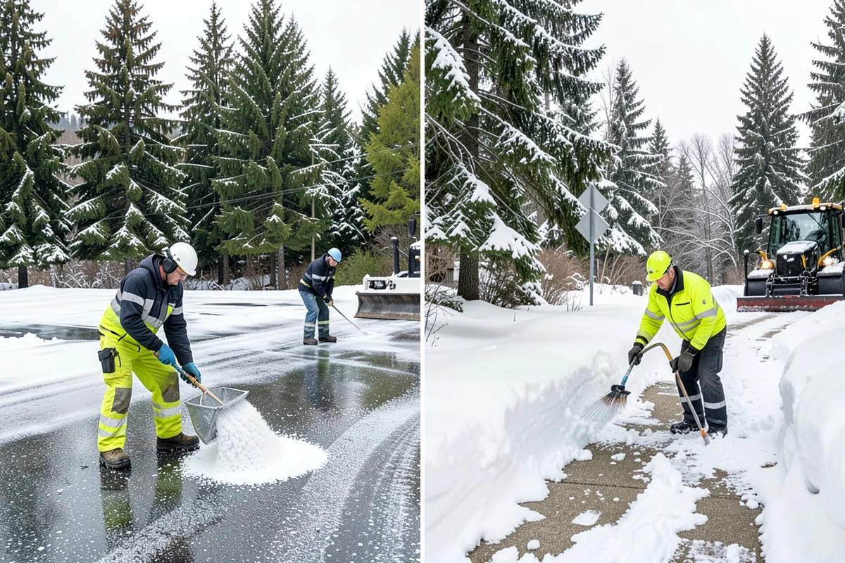 Winter Storm Cleanup in Shoreline, King County, WA - Assess the property for berms, ice, and missed areas