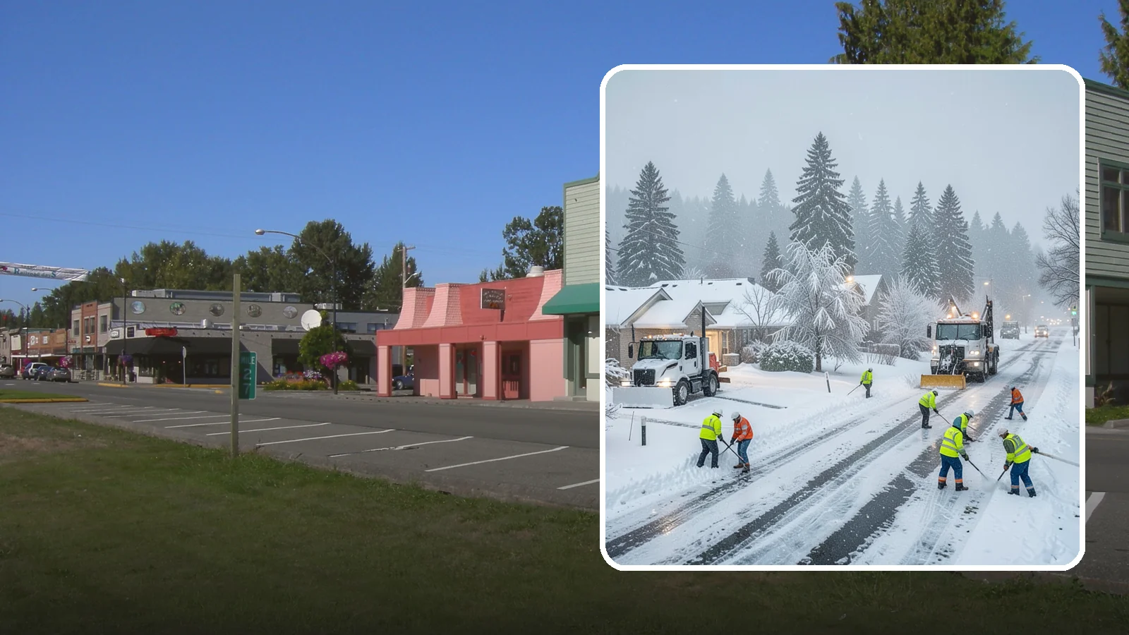 Winter Storm Cleanup in Snoqualmie, King County, WA - After a winter storm passes, we handle the full cleanup so your driveway, lot, and walkways are clear and safe again.