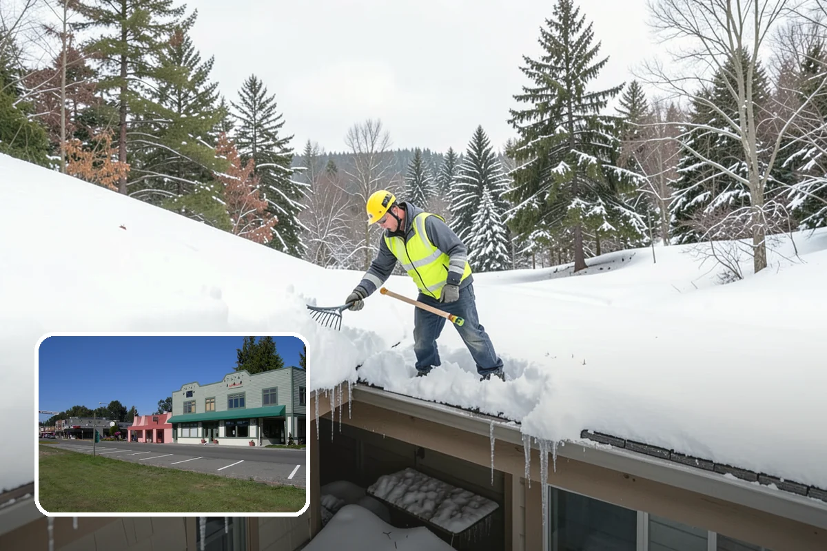 Winter Storm Cleanup in Snoqualmie, King County, WA - Removal of plow berms and hard-packed leftovers