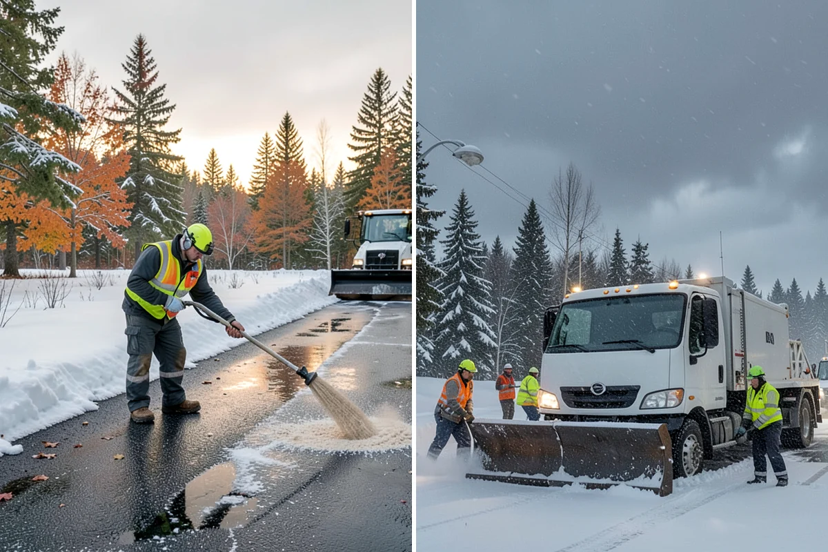 Winter Storm Cleanup in Snoqualmie, King County, WA - Assess the property for berms, ice, and missed areas