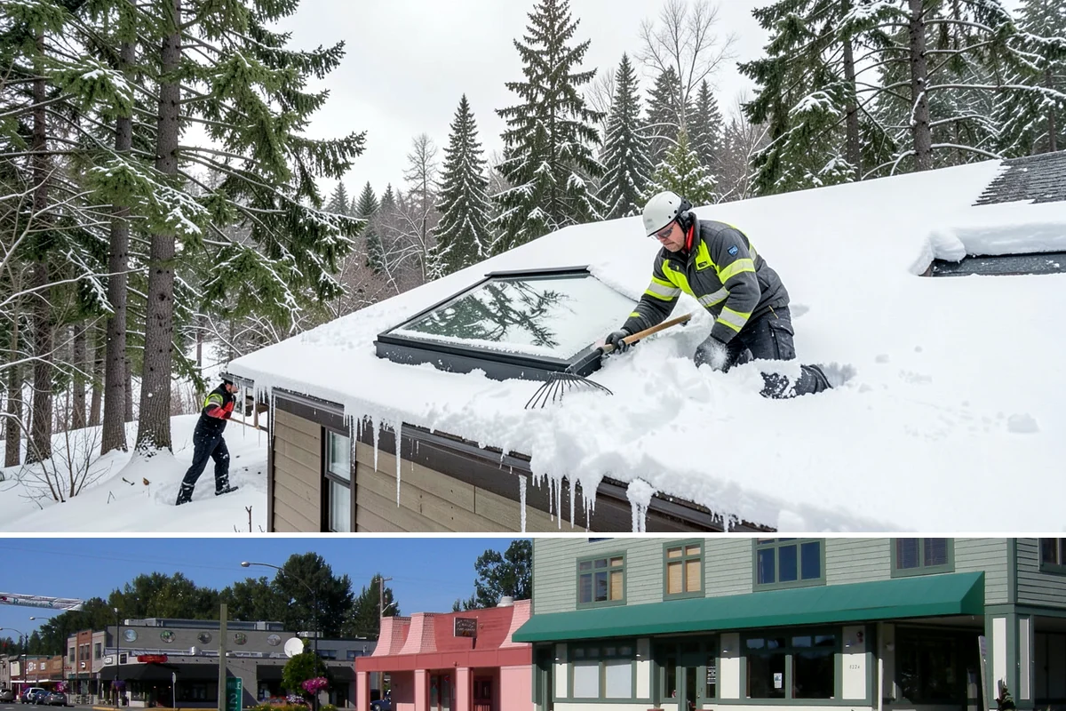 Winter Storm Cleanup in Snoqualmie, King County, WA - Cleanup demand peaks in the days following each significant snowfall from late November through February.
