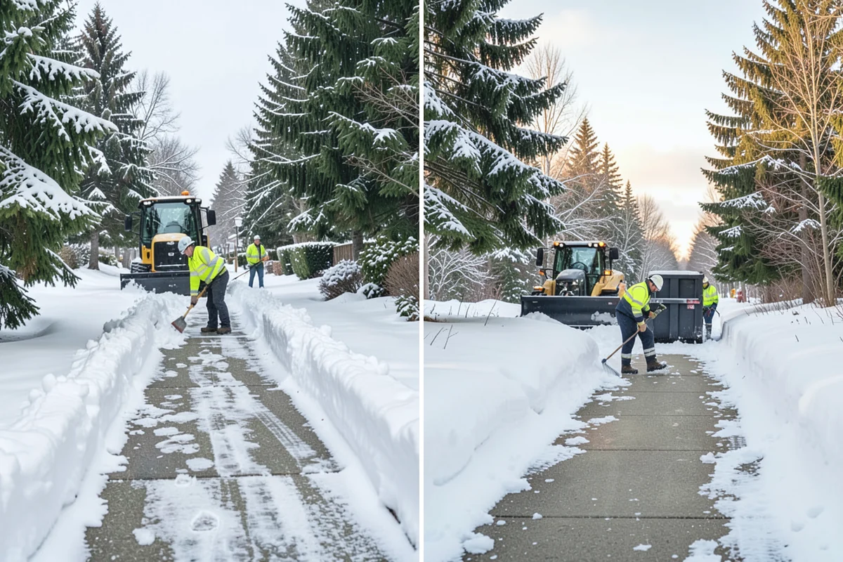 Winter Storm Cleanup in South Prairie, Pierce County, WA - Assess the property for berms, ice, and missed areas
