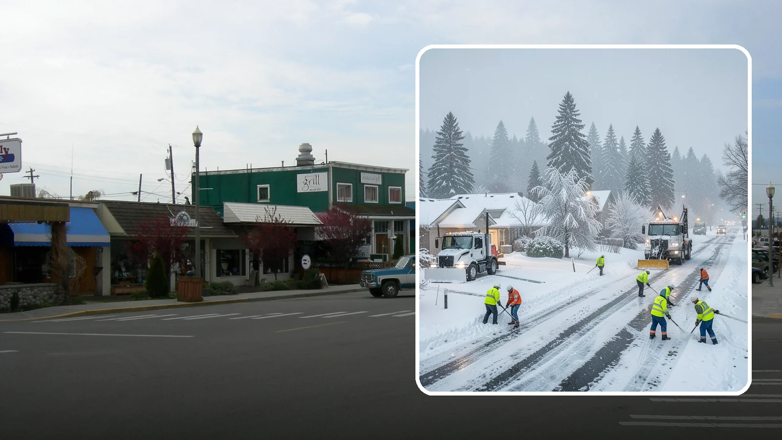 Winter Storm Cleanup in Stanwood, Snohomish County, WA - After a winter storm passes, we handle the full cleanup so your driveway, lot, and walkways are clear and safe again.