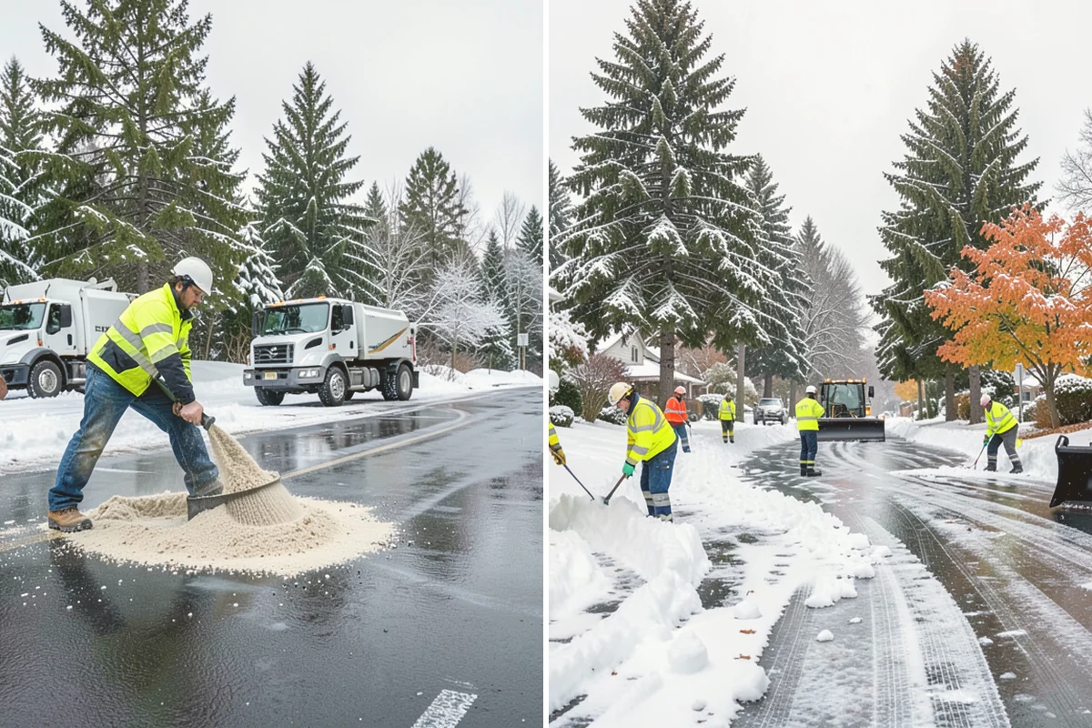 Winter Storm Cleanup in Stanwood, Snohomish County, WA - Assess the property for berms, ice, and missed areas