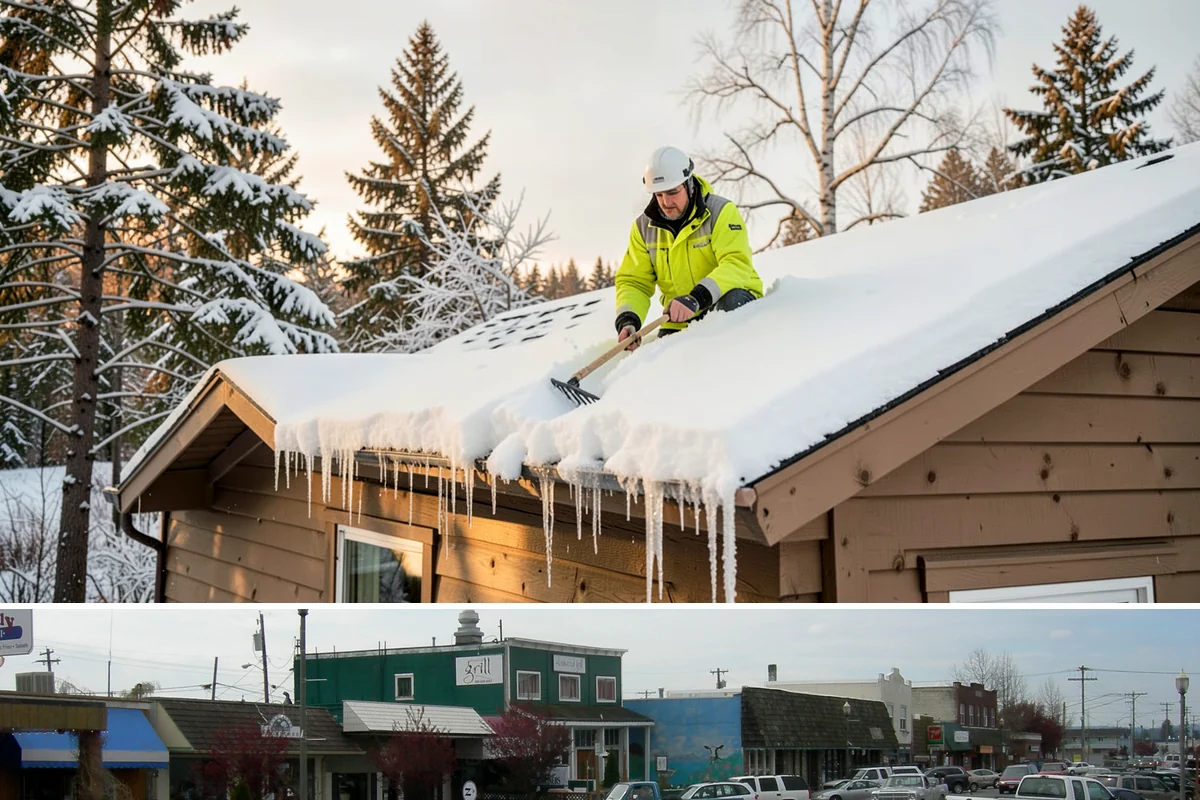 Winter Storm Cleanup in Stanwood, Snohomish County, WA - Cleanup demand peaks in the days following each significant snowfall from late November through February.