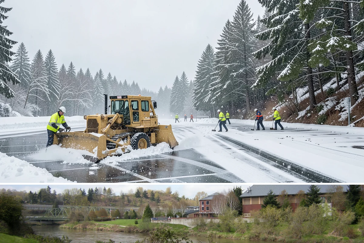 Winter Storm Cleanup in Tukwila, King County, WA - Cleanup demand peaks in the days following each significant snowfall from late November through February.