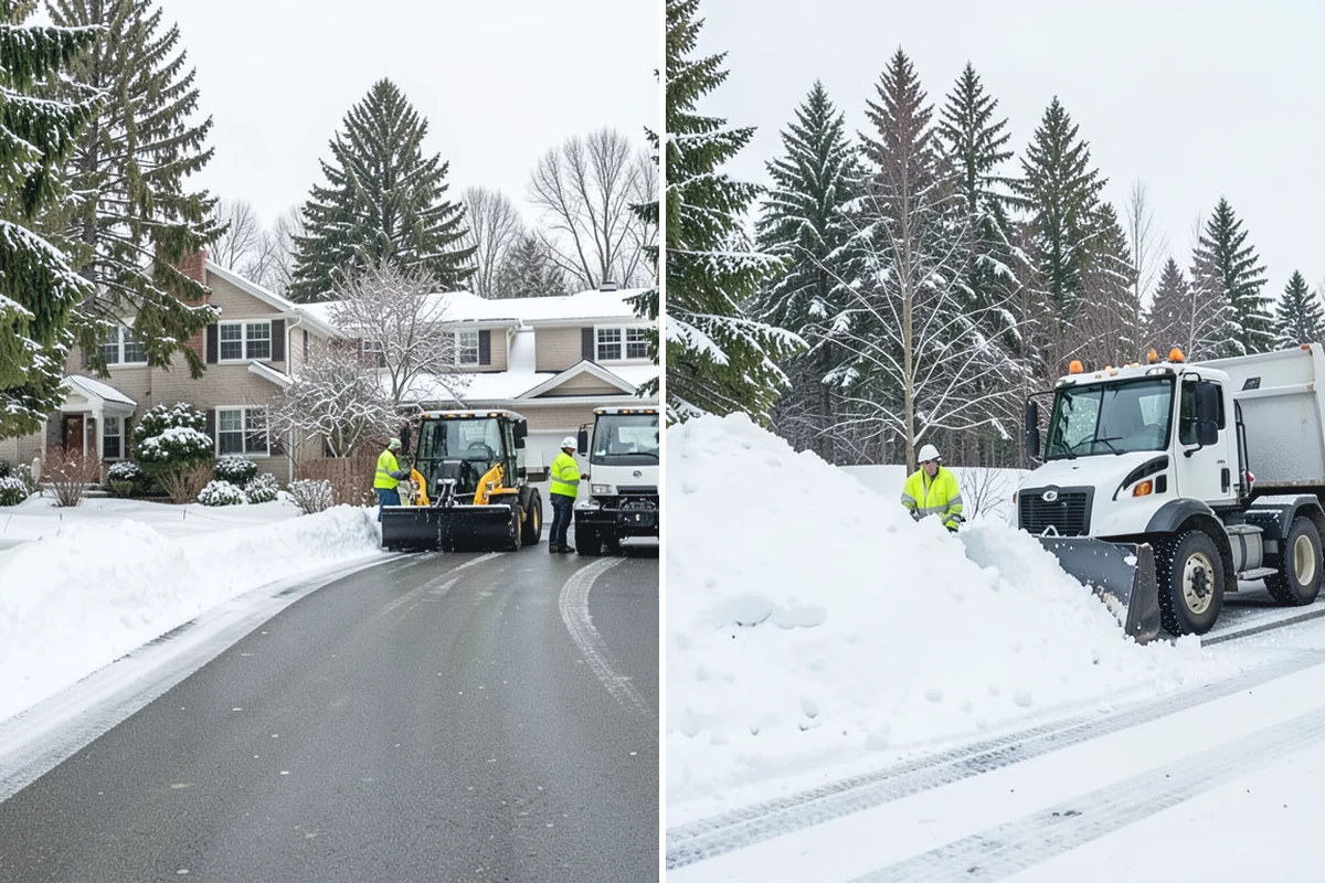 Winter Storm Cleanup in Wilkeson, Pierce County, WA - Assess the property for berms, ice, and missed areas