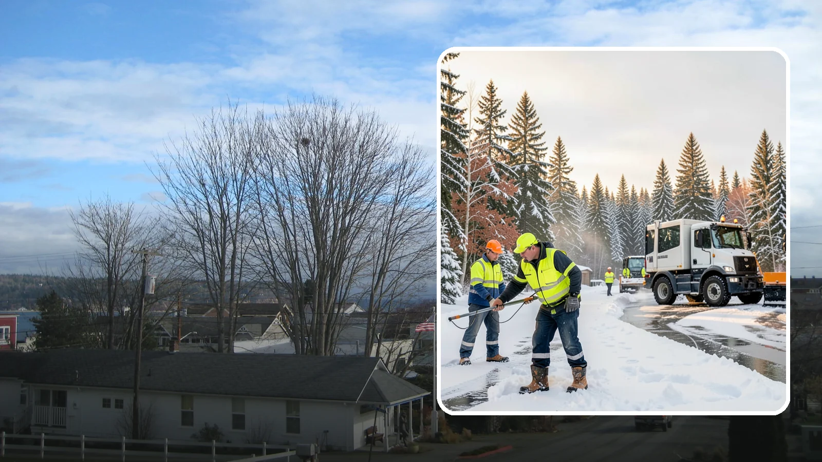Winter Weather Consulting in Langley, Island County, WA - We help Western Washington property owners plan for winter with site assessments, response strategies, and budgets tailored to...