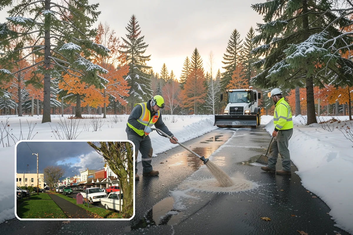 Zero-Tolerance Snow Service in Arlington, Snohomish County, WA - Surfaces held bare throughout the entire storm