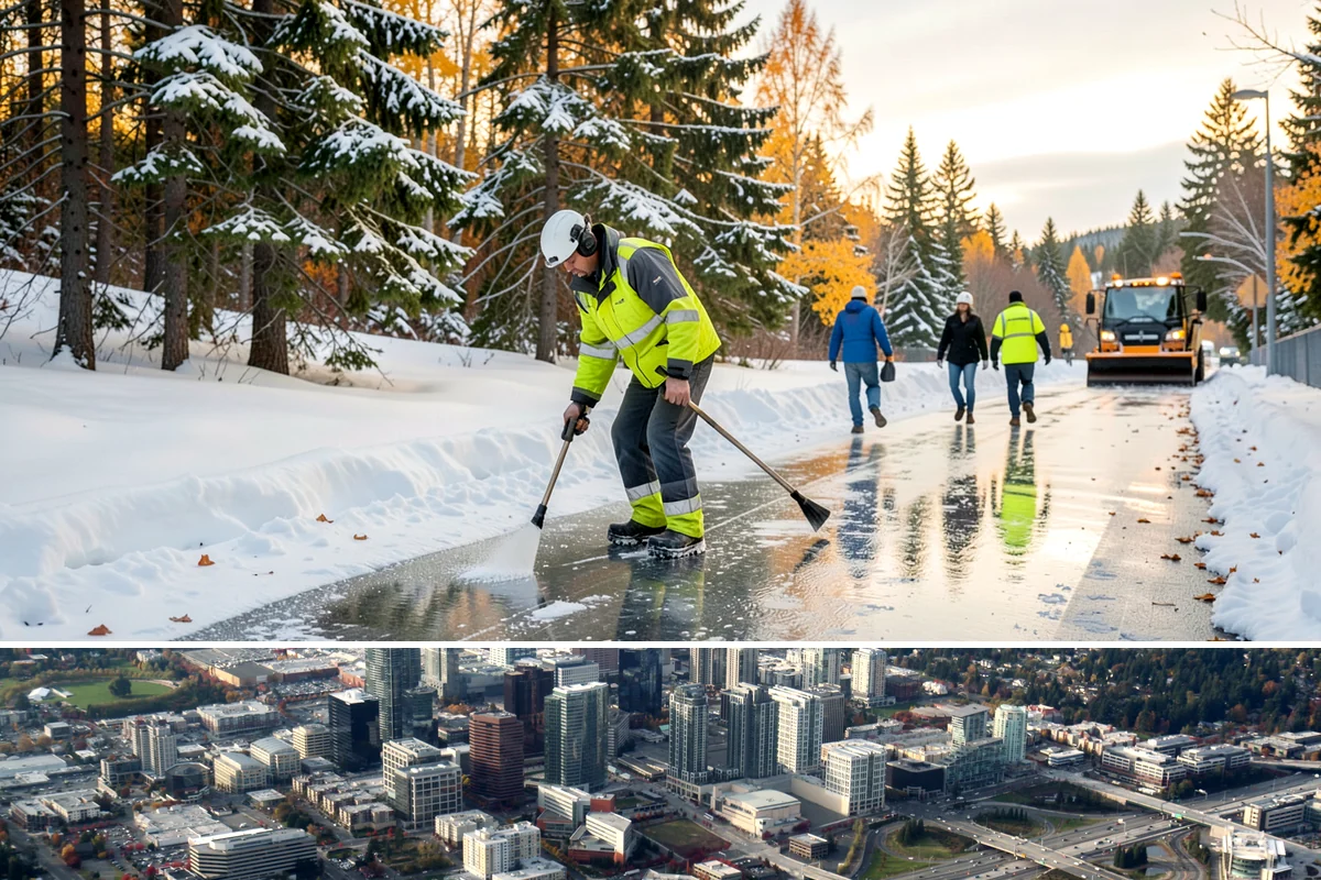 Zero-Tolerance Snow Service in Bellevue, King County, WA - Contracts are arranged before winter begins, typically by early November, to guarantee crew availability for every event.