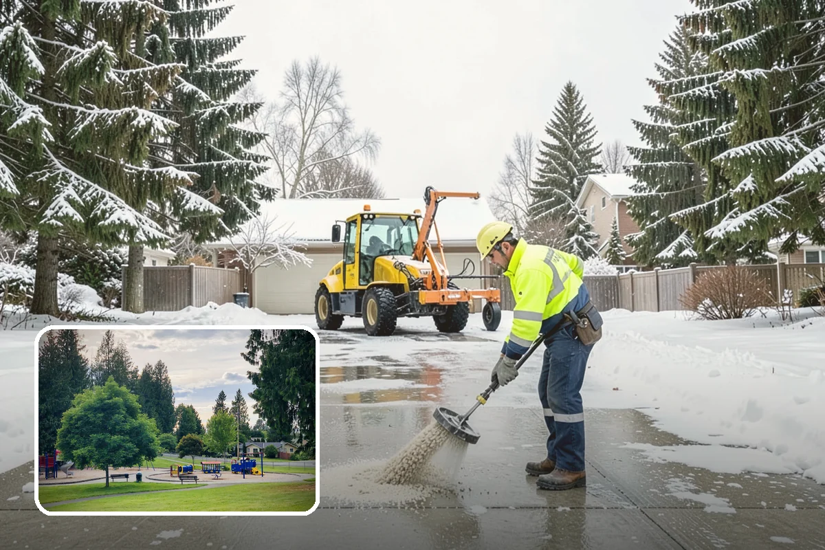 Zero-Tolerance Snow Service in Bonney Lake, Pierce County, WA - Surfaces held bare throughout the entire storm