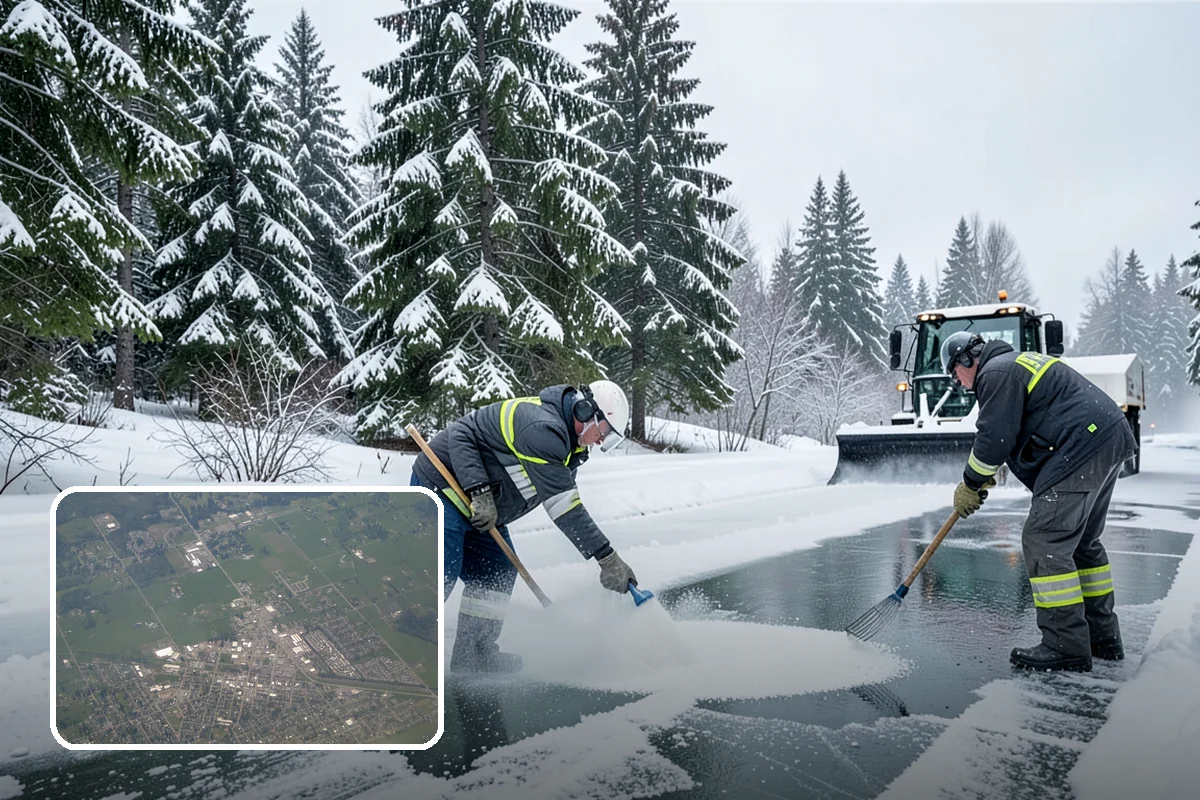 Zero-Tolerance Snow Service in Enumclaw, King County, WA - Surfaces held bare throughout the entire storm