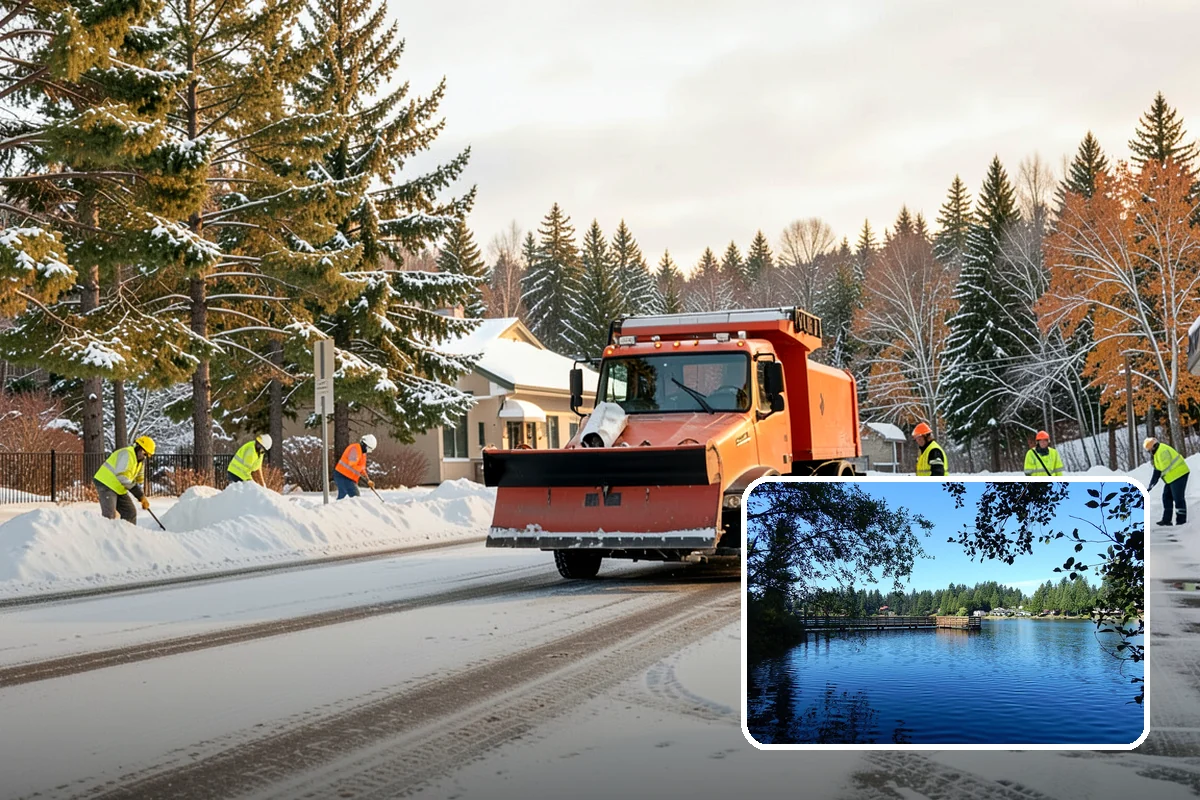 Zero-Tolerance Snow Service in Federal Way, King County, WA - Surfaces held bare throughout the entire storm