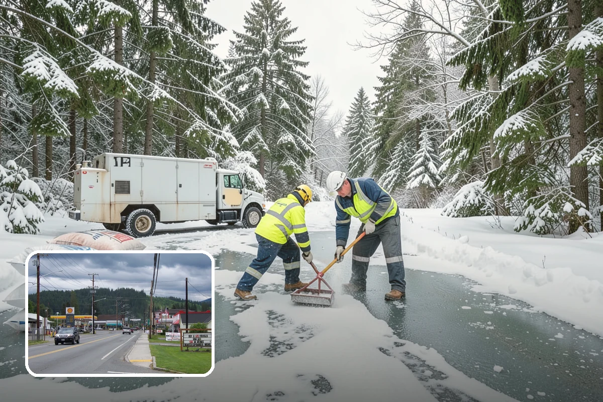Zero-Tolerance Snow Service in Granite Falls, Snohomish County, WA - Surfaces held bare throughout the entire storm