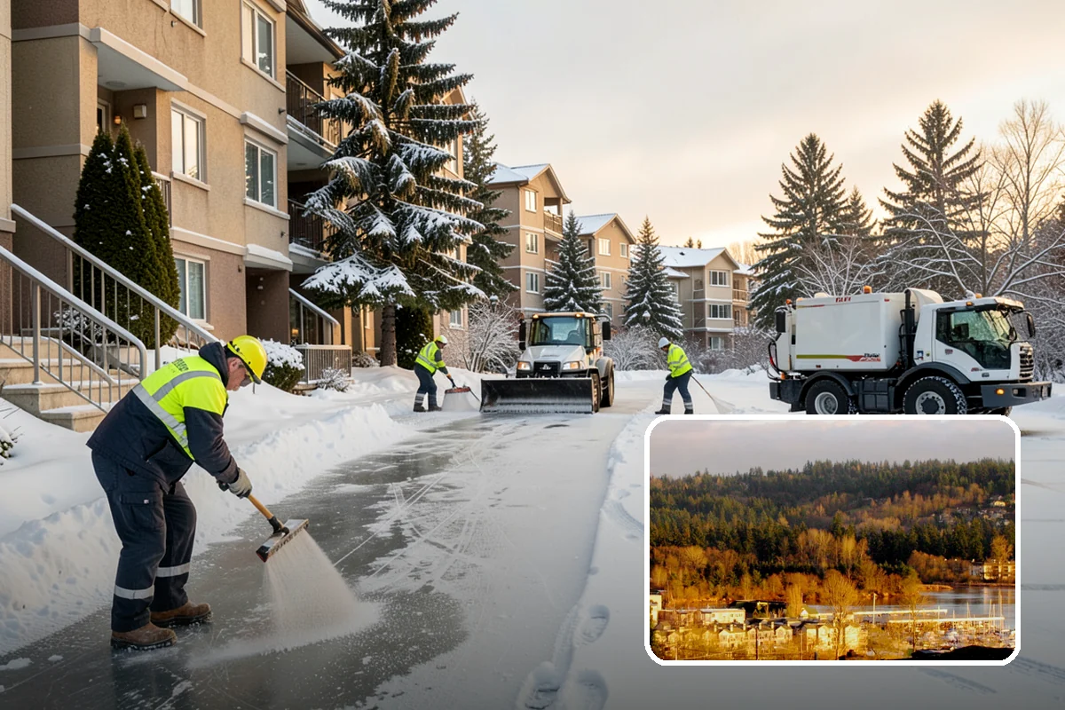 Zero-Tolerance Snow Service in Kenmore, King County, WA - Surfaces held bare throughout the entire storm
