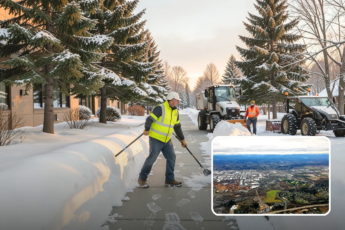Zero-Tolerance Snow Service in Kent, King County, WA - Surfaces held bare throughout the entire storm
