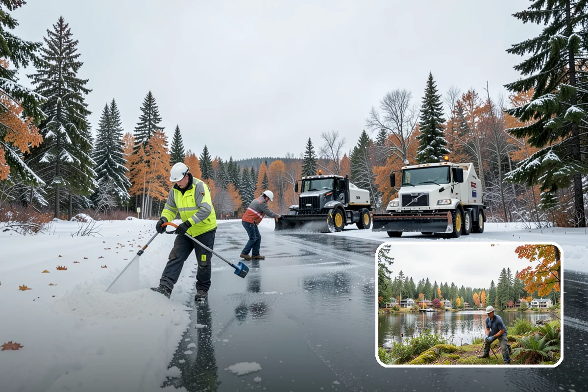 Zero-Tolerance Snow Service in La Conner, Skagit County, WA - Surfaces held bare throughout the entire storm
