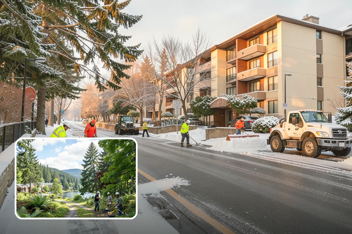 Zero-Tolerance Snow Service in Lake Forest Park, King County, WA - Surfaces held bare throughout the entire storm