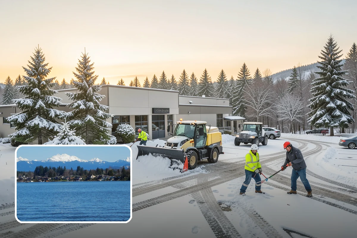 Zero-Tolerance Snow Service in Lake Stevens, Snohomish County, WA - Surfaces held bare throughout the entire storm