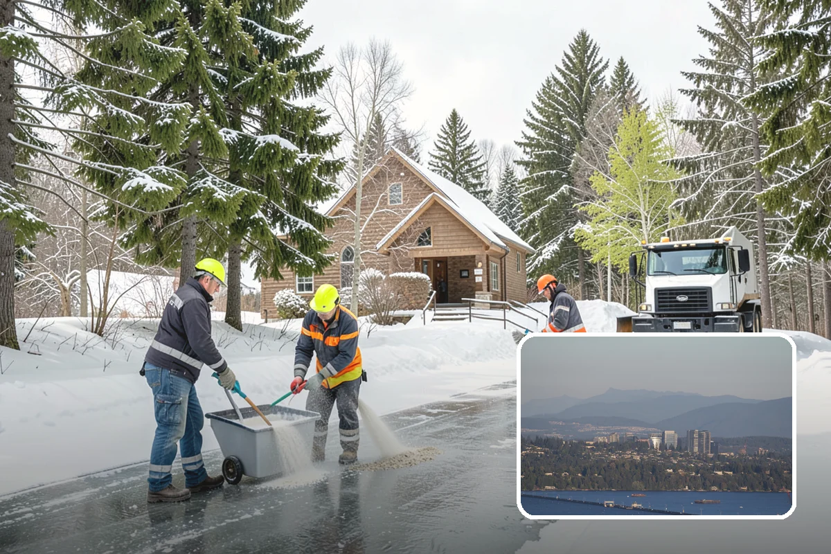 Zero-Tolerance Snow Service in Medina, King County, WA - Surfaces held bare throughout the entire storm