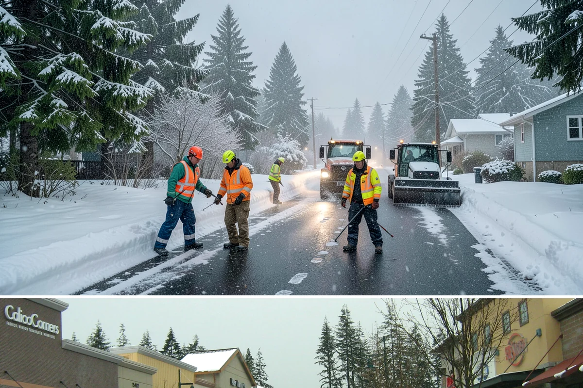 Zero-Tolerance Snow Service in Mill Creek, Snohomish County, WA - Contracts are arranged before winter begins, typically by early November, to guarantee crew availability for every event.