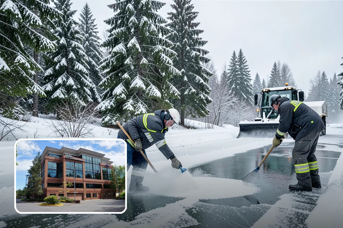 Zero-Tolerance Snow Service in Mountlake Terrace, Snohomish County, WA - Surfaces held bare throughout the entire storm