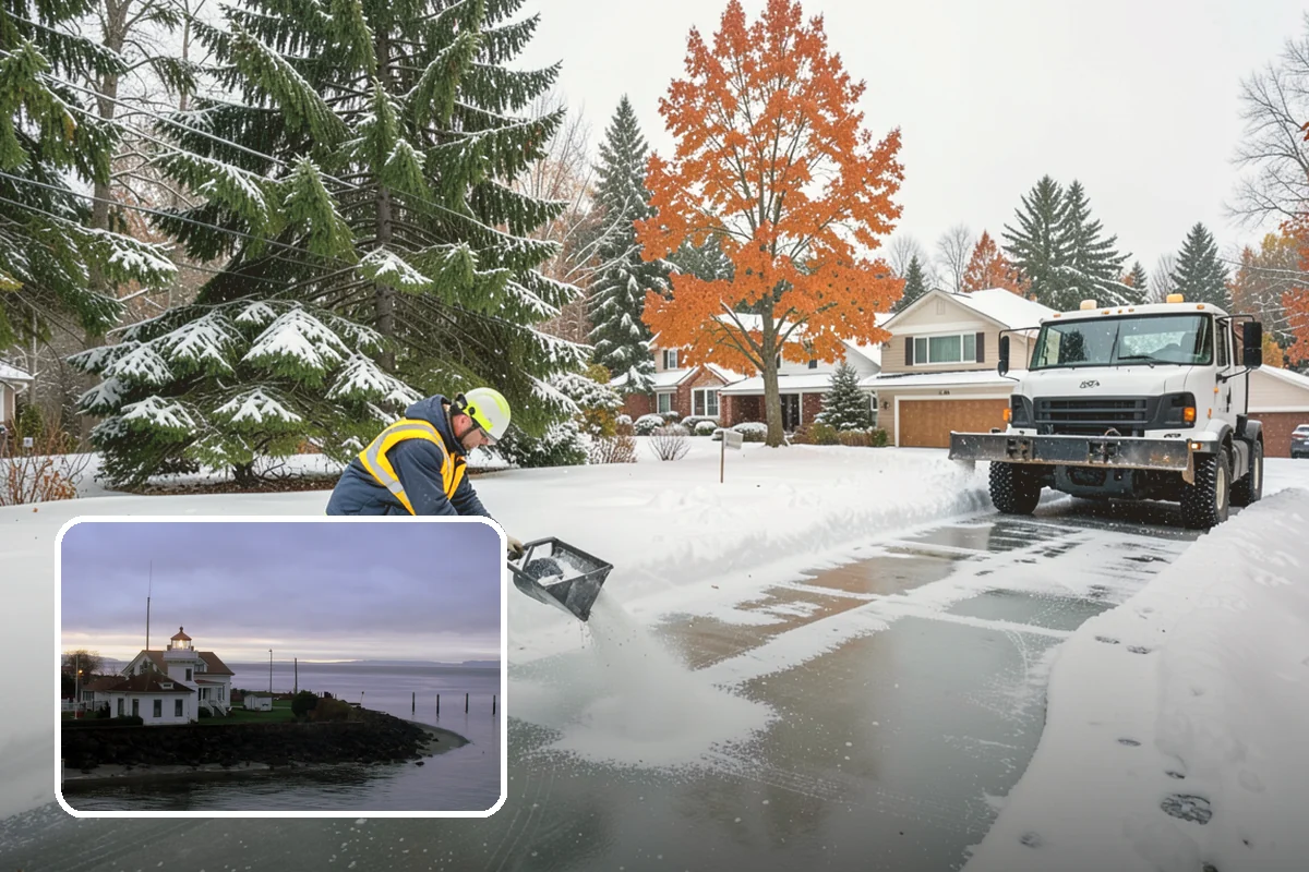 Zero-Tolerance Snow Service in Mukilteo, Snohomish County, WA - Surfaces held bare throughout the entire storm