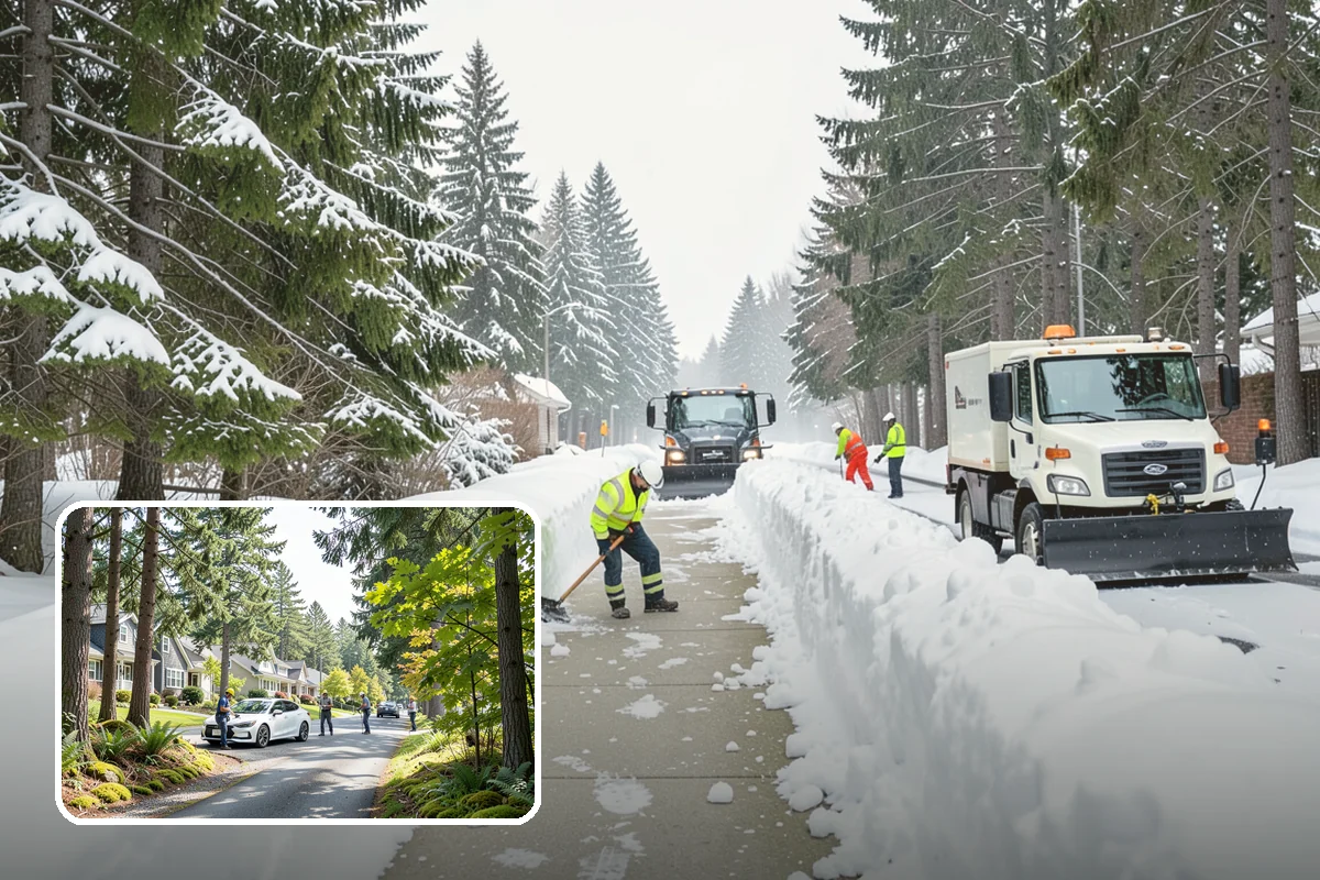 Zero-Tolerance Snow Service in Normandy Park, King County, WA - Surfaces held bare throughout the entire storm