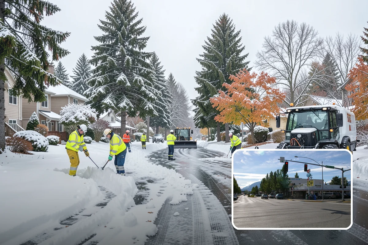 Zero-Tolerance Snow Service in North Bend, King County, WA - Surfaces held bare throughout the entire storm