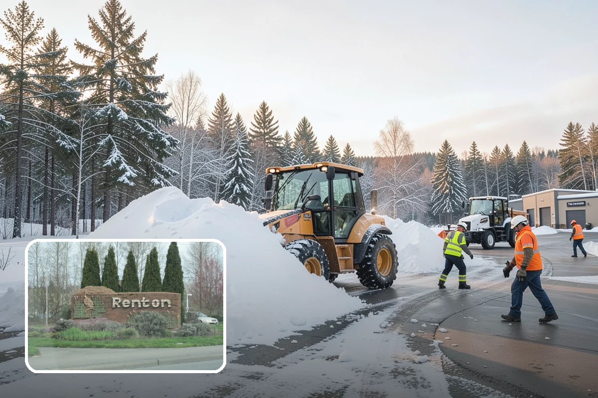 Zero-Tolerance Snow Service in Renton, King County, WA - Surfaces held bare throughout the entire storm