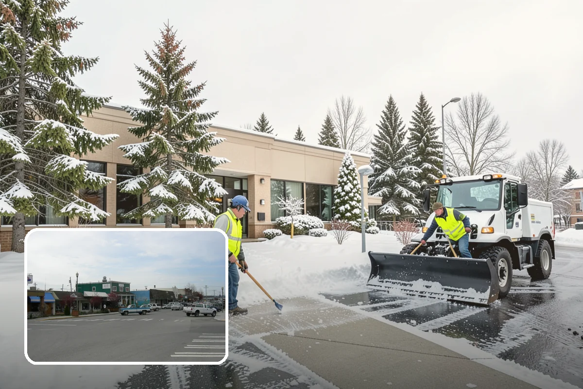 Zero-Tolerance Snow Service in Stanwood, Snohomish County, WA - Surfaces held bare throughout the entire storm
