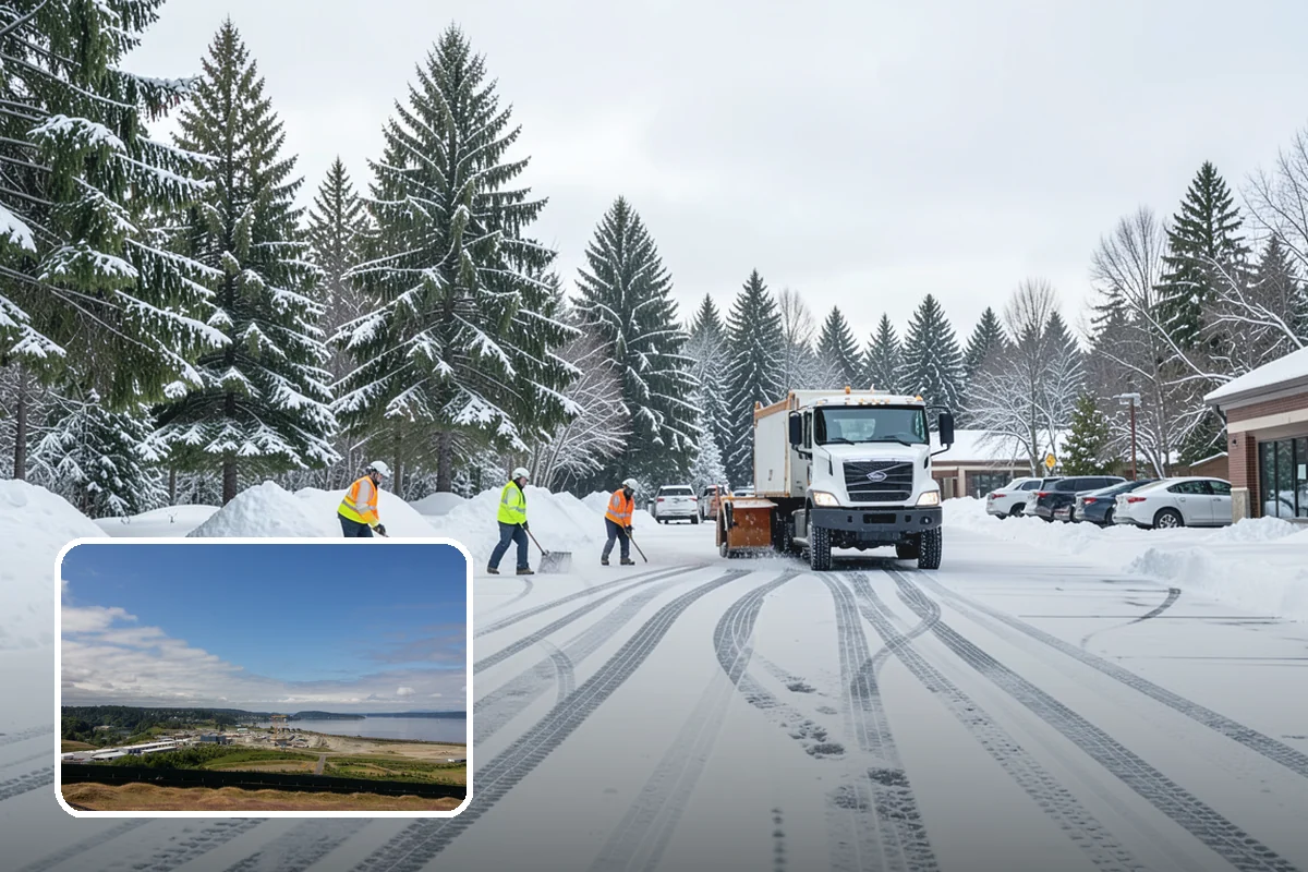 Zero-Tolerance Snow Service in University Place, Pierce County, WA - Surfaces held bare throughout the entire storm