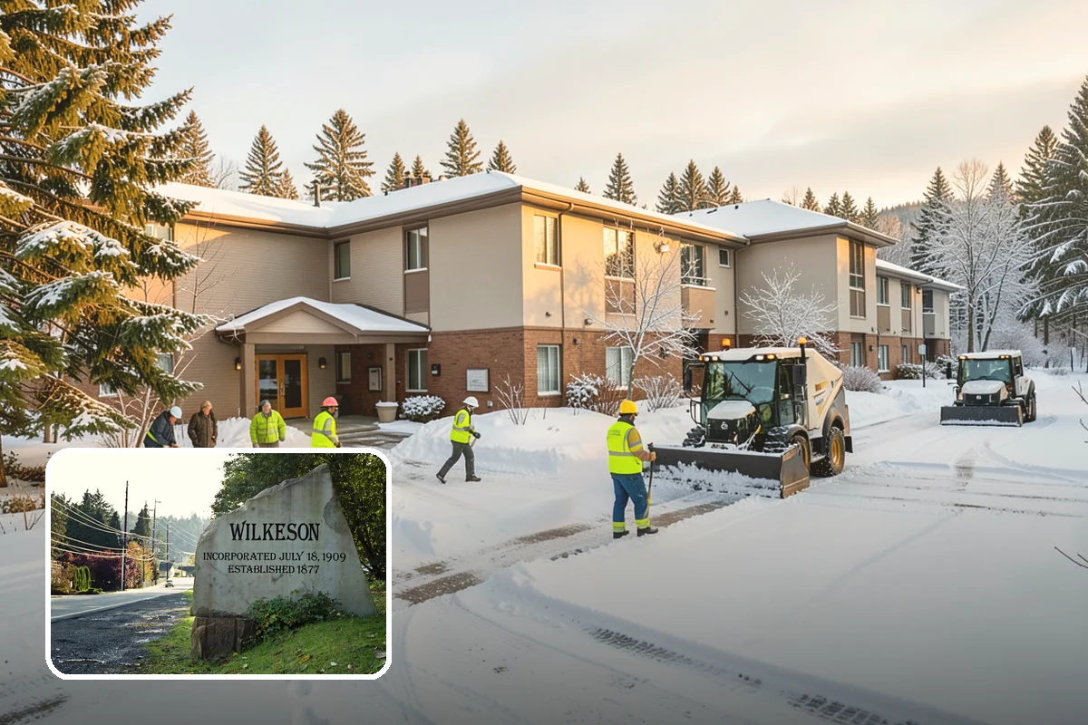 Zero-Tolerance Snow Service in Wilkeson, Pierce County, WA - Surfaces held bare throughout the entire storm