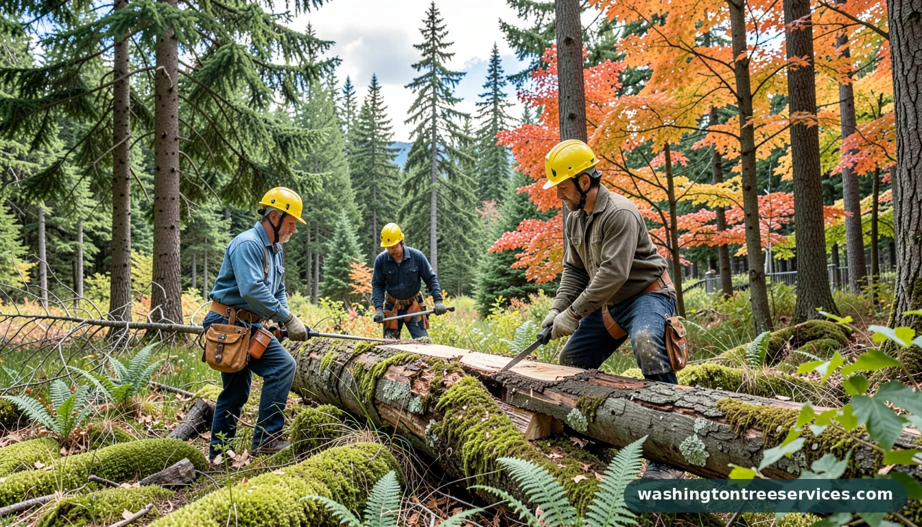 3 cut method - certified arborists at work in Washington