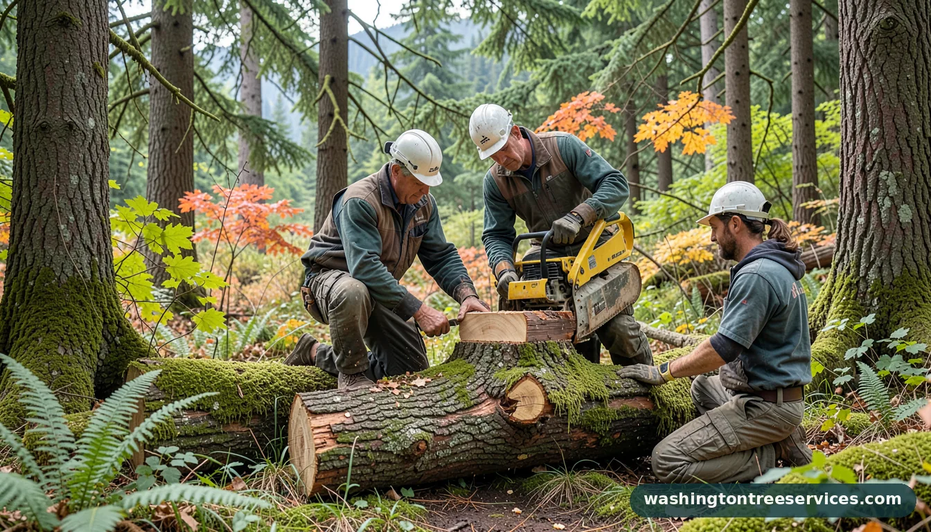 3 cut method - completed tree work by Washington Tree Services