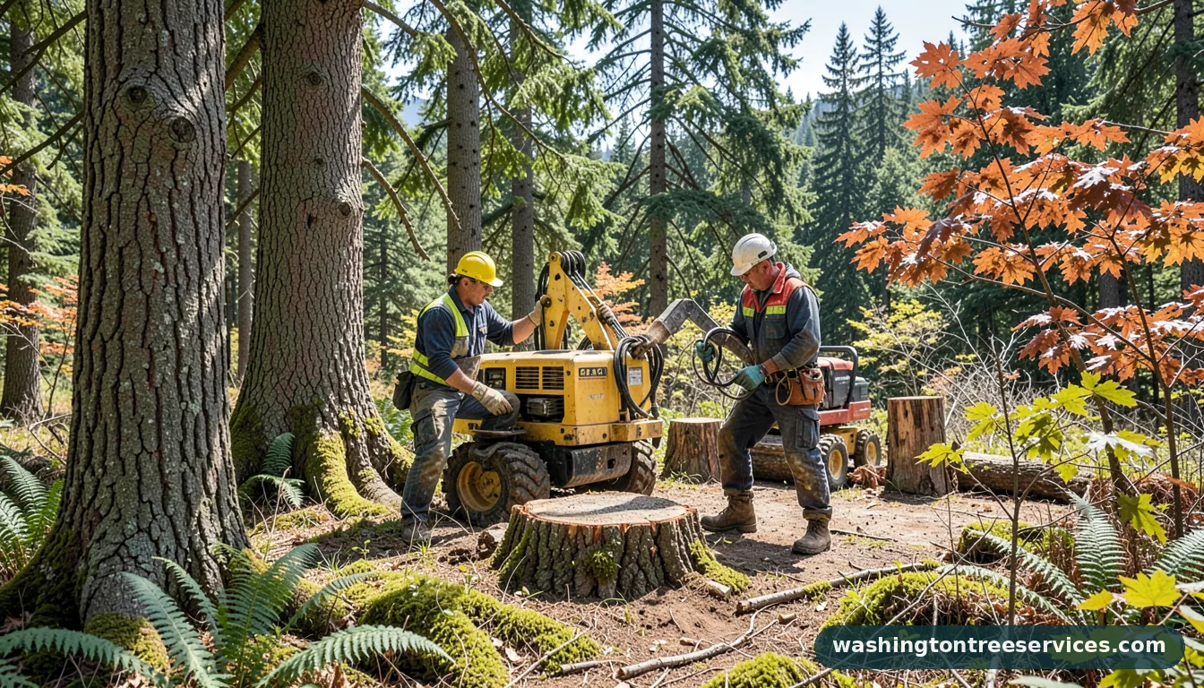 affordable stump grinding - certified arborists at work in Washington