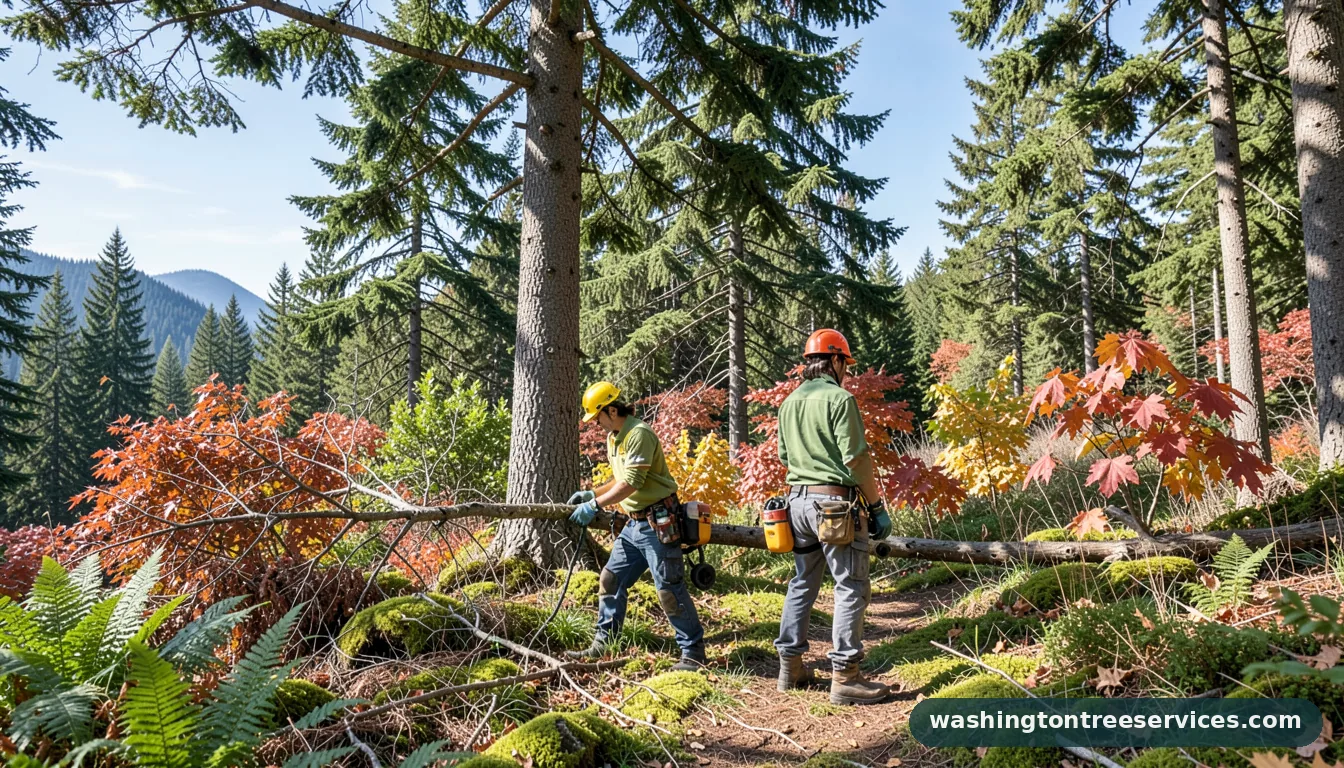 affordable tree service near me - certified arborists at work in Washington