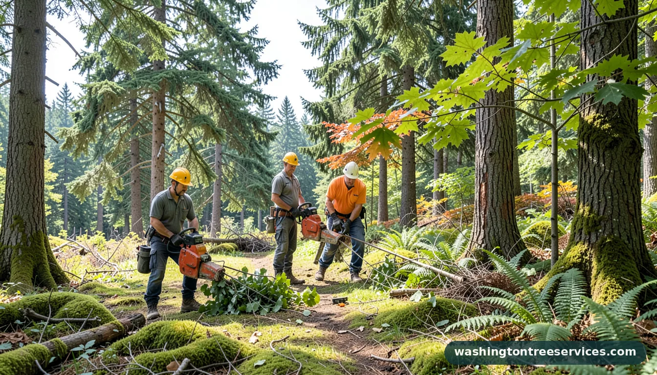 affordable tree service near me - tree service equipment and crew in Washington