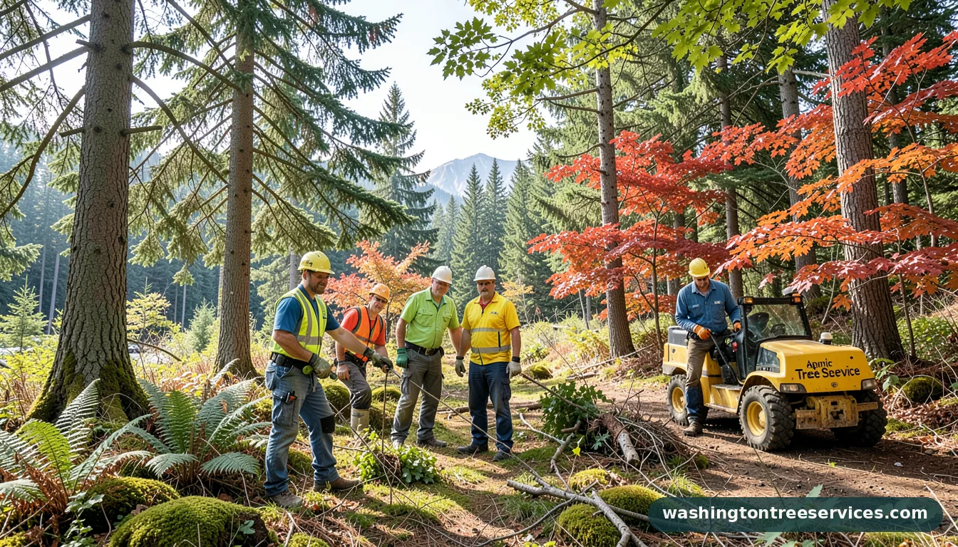 apex tree service - tree service equipment and crew in Washington
