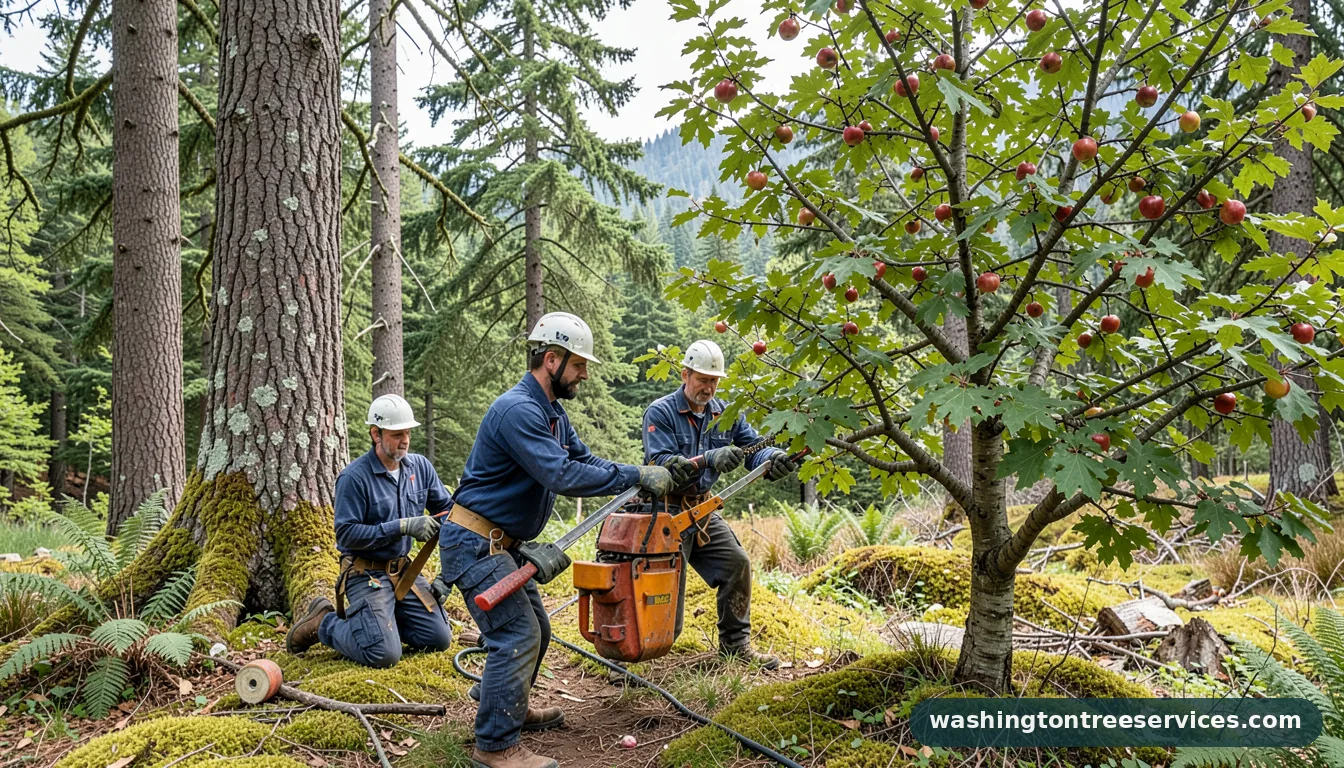 apple tree pruning mistakes - completed tree work by Washington Tree Services