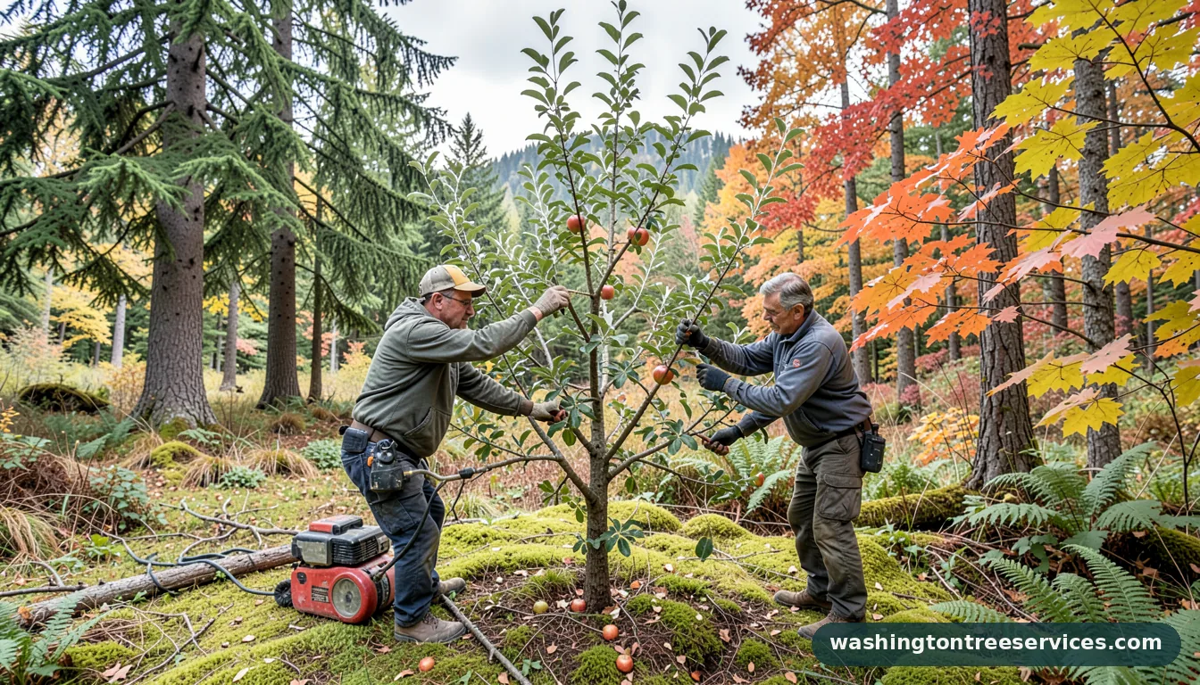apple tree pruning - completed tree work by Washington Tree Services