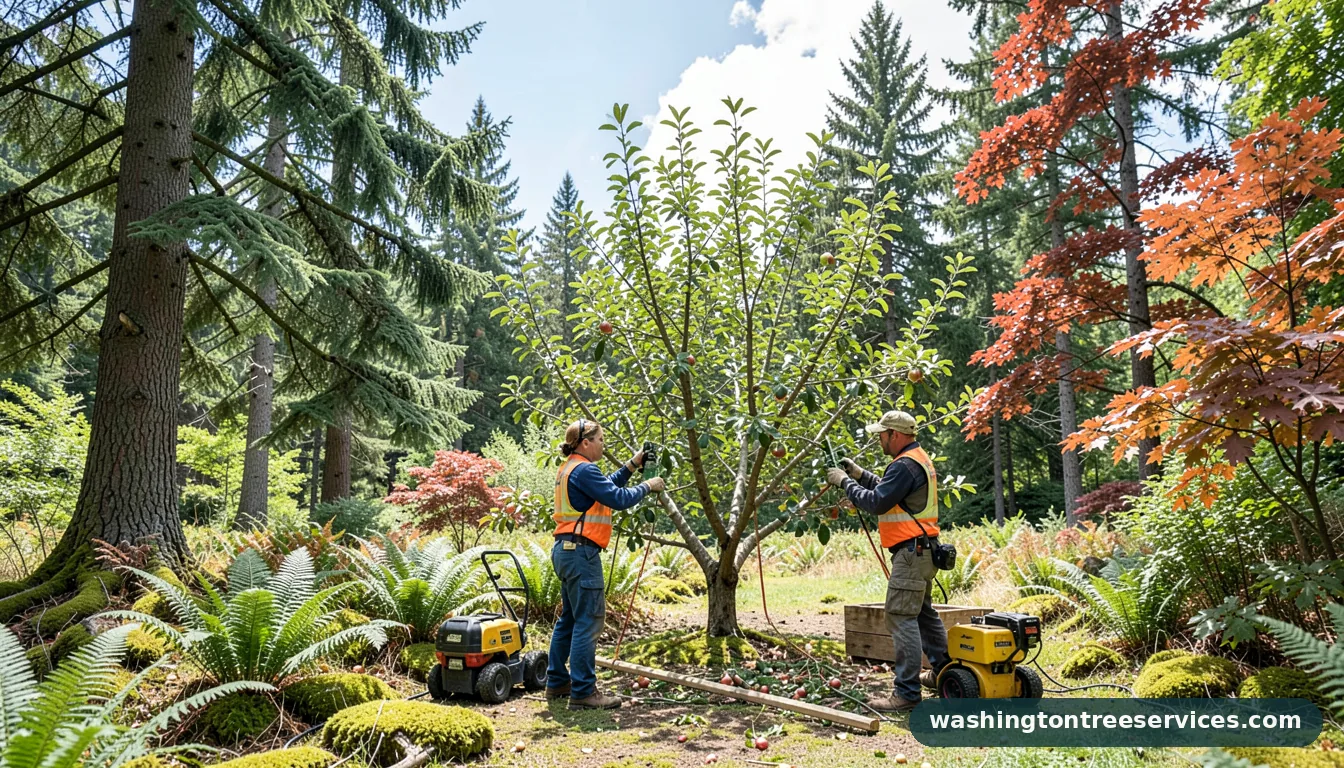 apple tree trimming - completed tree work by Washington Tree Services