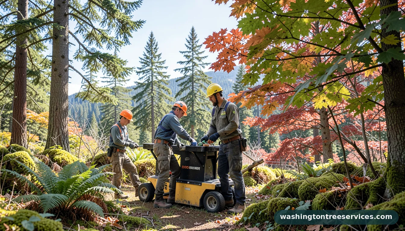 Certified arborists handling arbor barber in Washington arbor barber - certified arborists at work in Washington