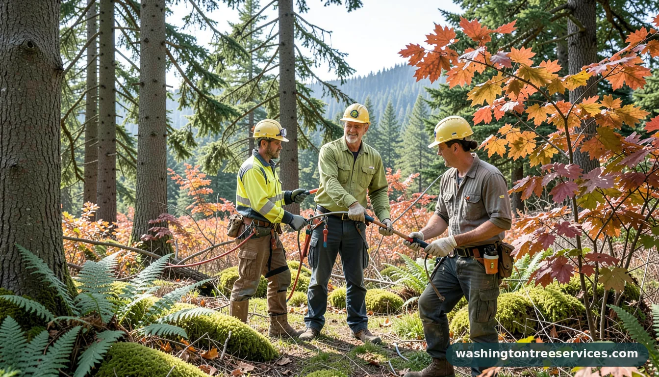 arborist bellevue - tree service equipment and crew in Washington