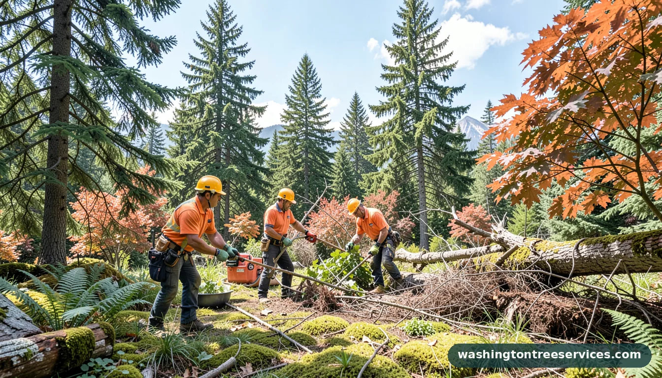 arborist bellevue - completed tree work by Washington Tree Services