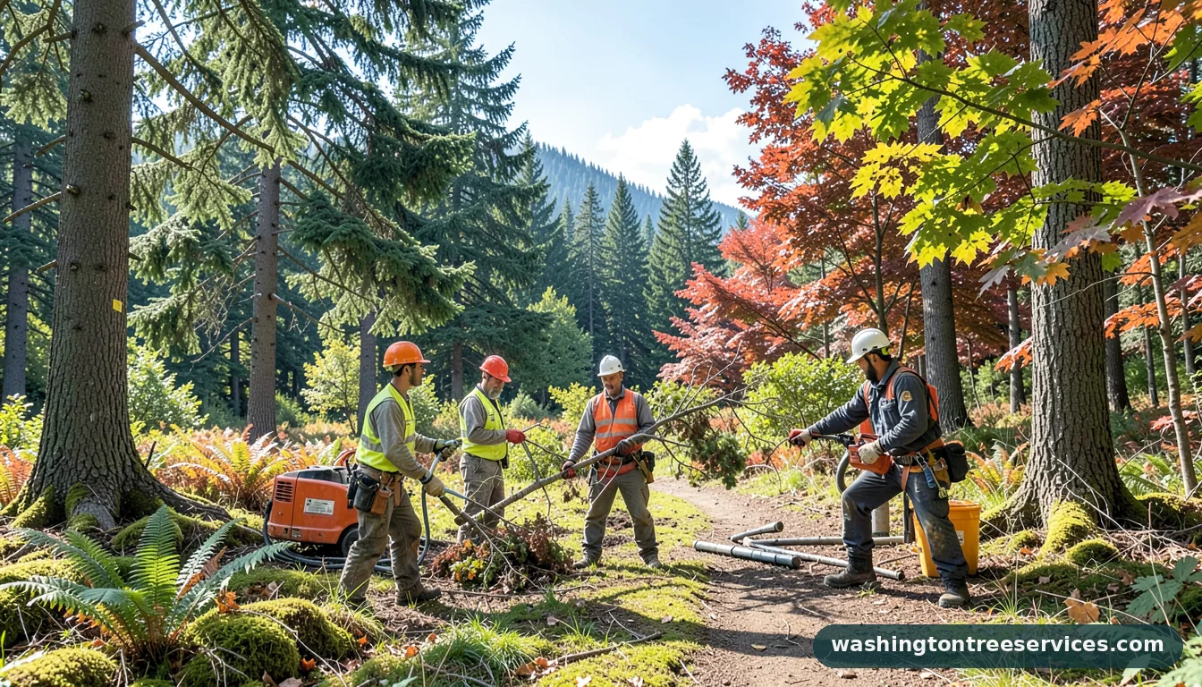 arborist bothell wa - tree service equipment and crew in Washington