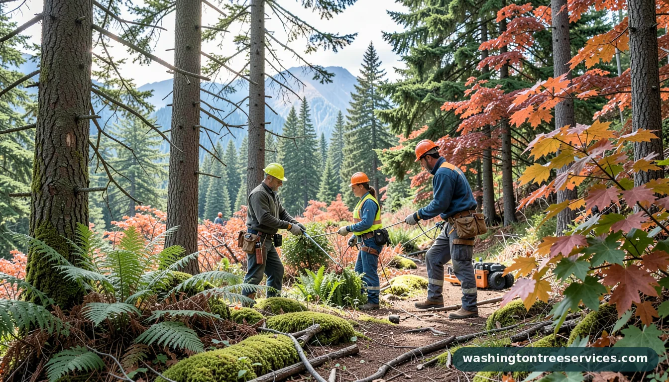 arborist everett - tree service equipment and crew in Washington