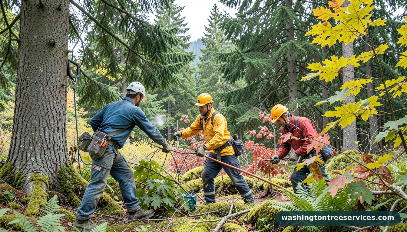 arborist renton - tree service equipment and crew in Washington