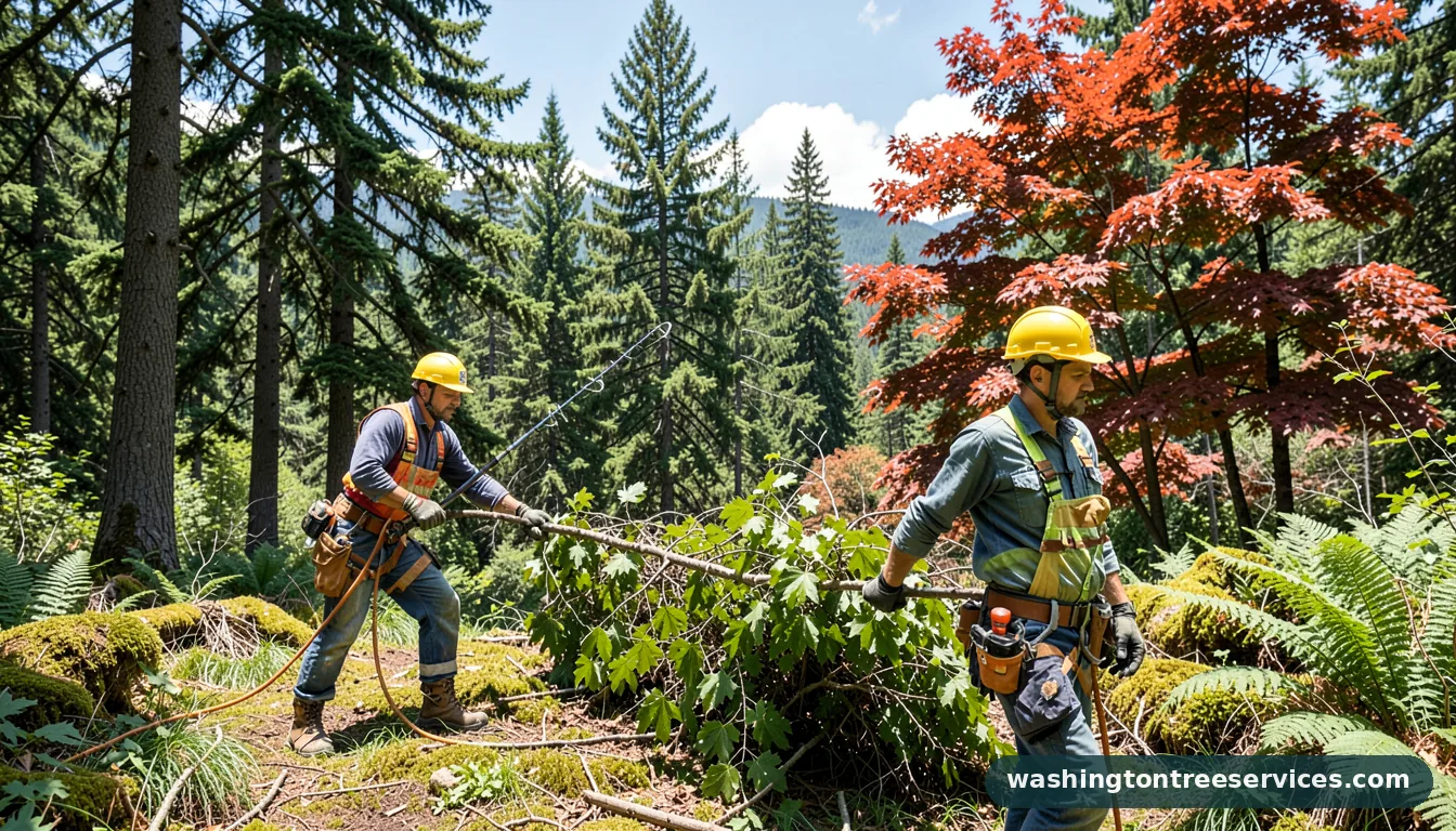 arborist snohomish county - tree service equipment and crew in Washington
